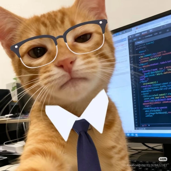 Mèo mặc vest meme phong thái ông chủ