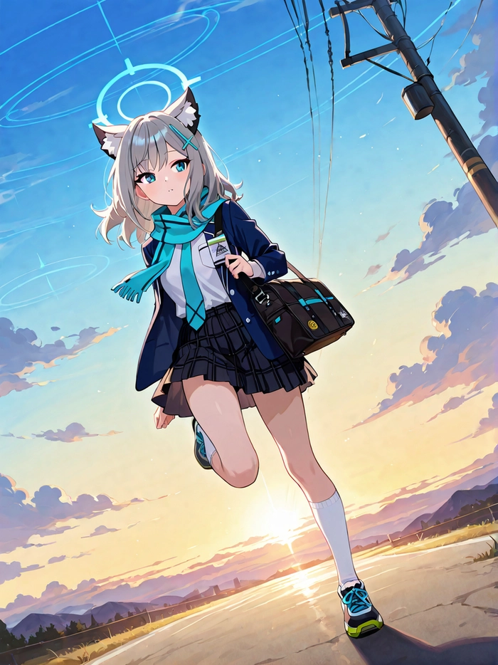 Sunaookami Shiroko chibi dễ mến