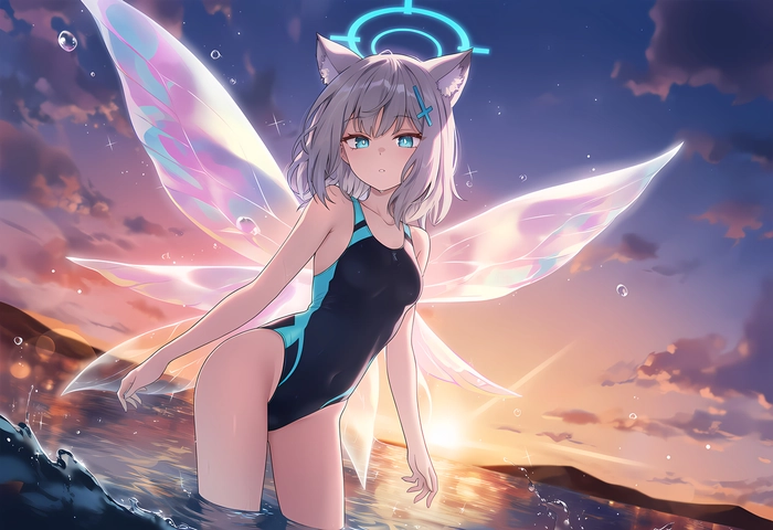 Sunaookami Shiroko cute phong cách