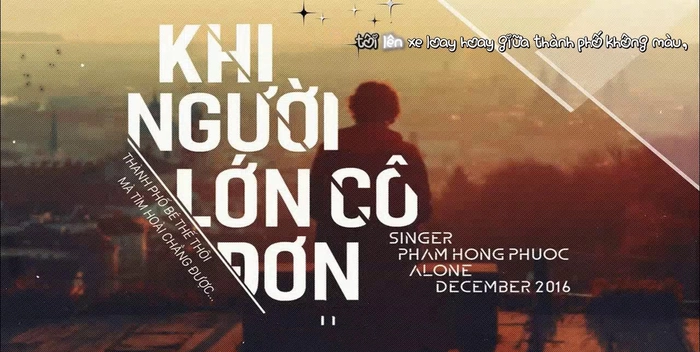 lời bài hát khi người lớn cô đơn