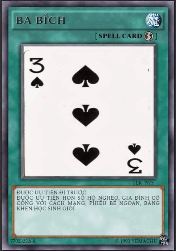 3 bích đi trước meme đúng tinh thần Tiến Lên