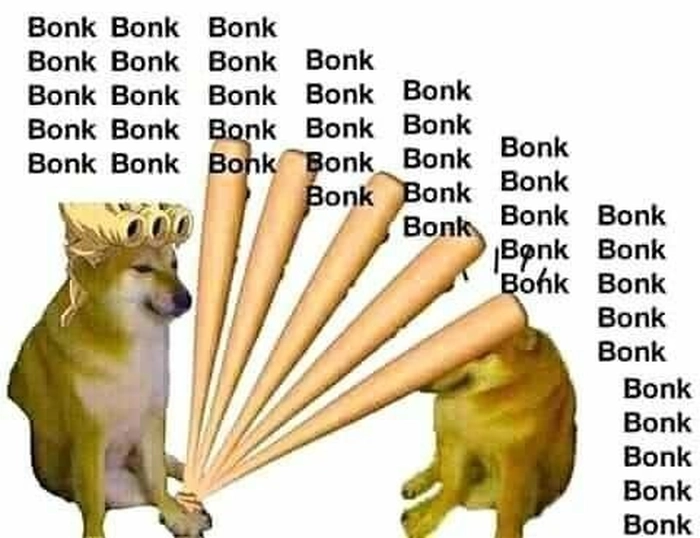 Chó cầm gậy meme dùng khi không muốn đùa