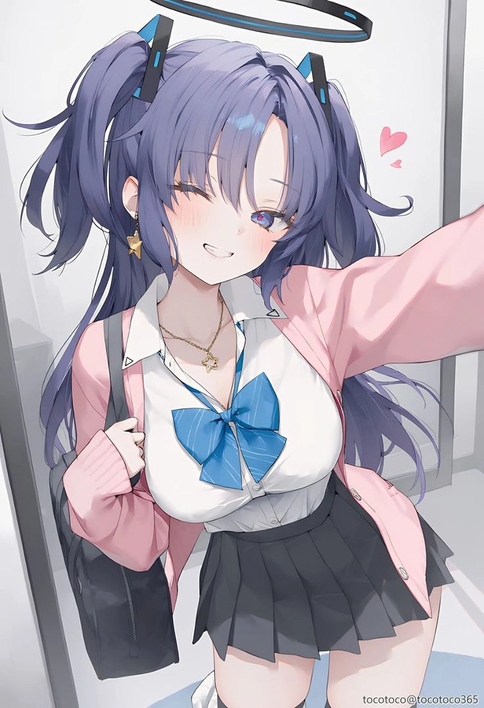 Hình ảnh Yuuka Blue Archive phong cách gọn gàng