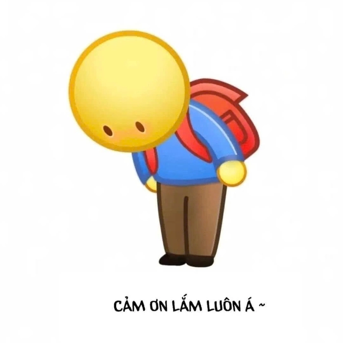 Hình meme đa tạ lịch sự dễ thương