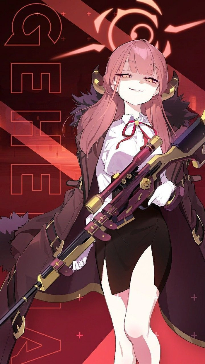 Hình nền Blue Archive Aru tông màu hài hòa