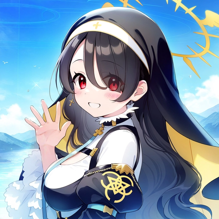 Hình nền Hinata Blue Archive phong cách tinh giản