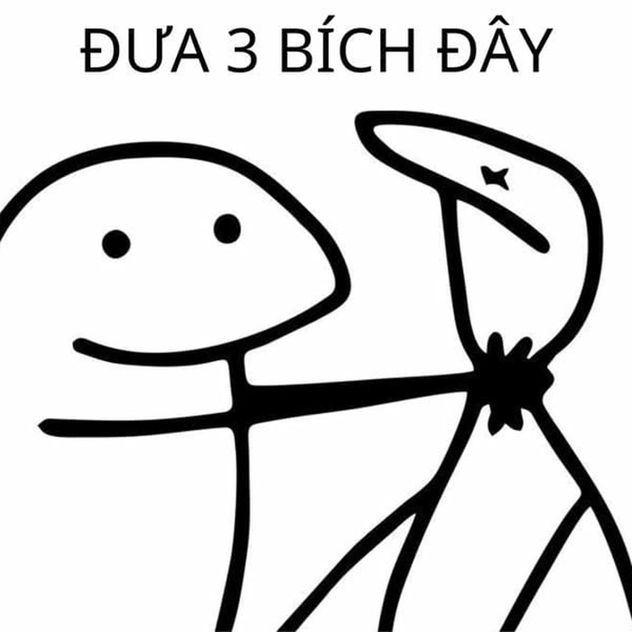Meme 3 bích xin quyền đi trước hài hước