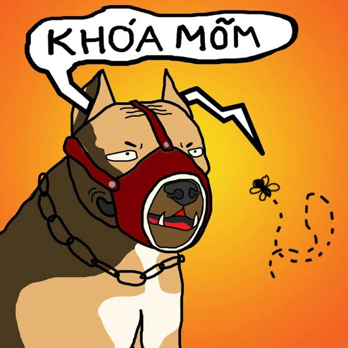 Meme bóp miệng chó trêu đùa vừa phải