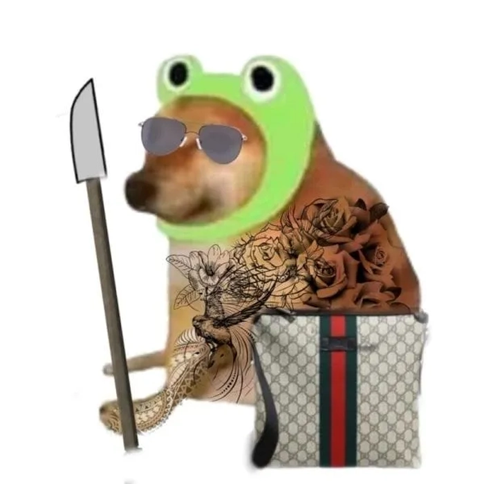 Meme chó cầm gậy mang sắc thái rõ ràng