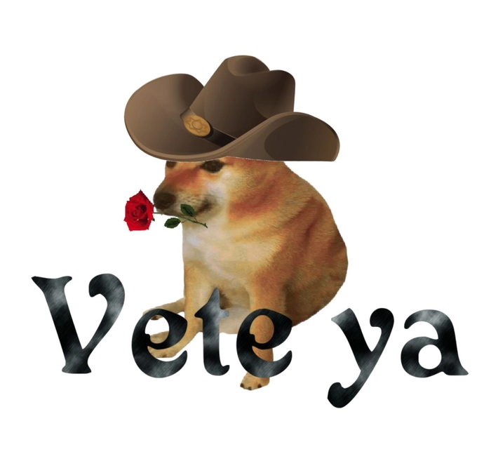 Meme chó ngậm hoa mang vibe xin lỗi nhẹ