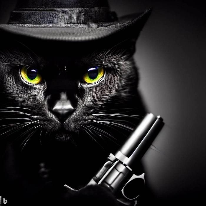 Mèo meme cầm súng cho tình huống căng