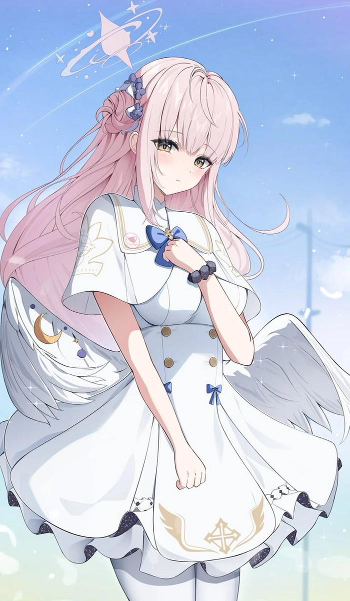 Mika Misono Blue Archive trong khung hình đẹp