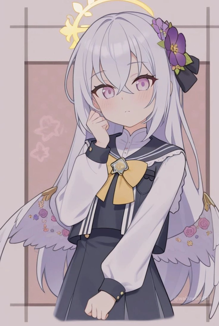 Shirasu Azusa Blue Archive màu sắc hài hòa