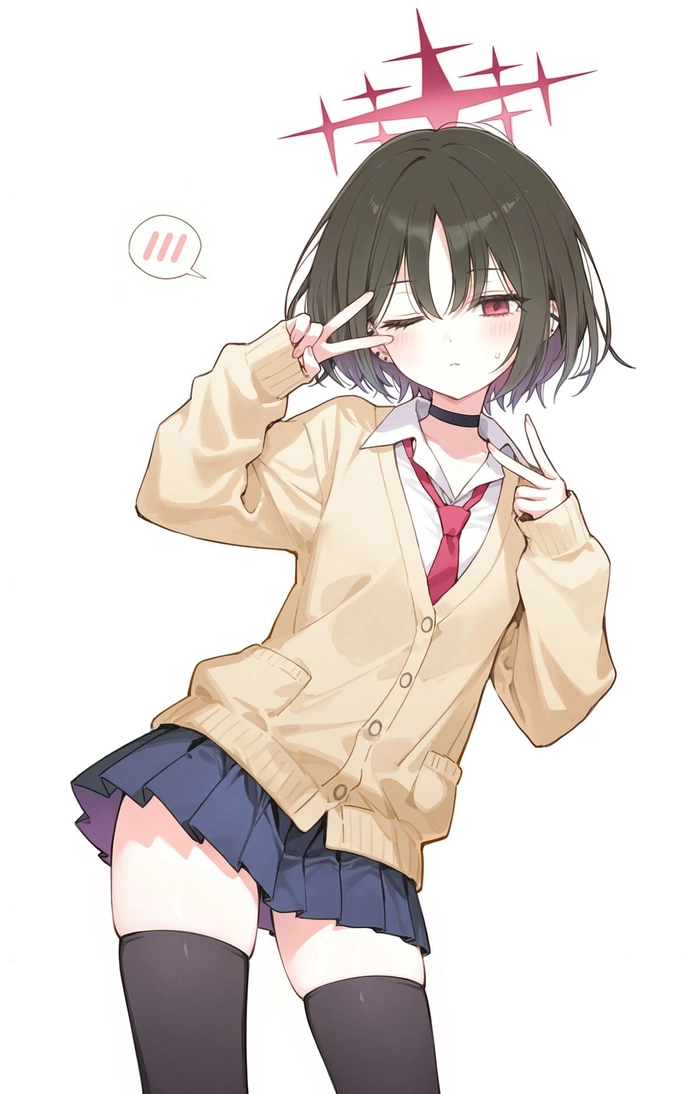 Misaki Blue Archive fanart cảm xúc